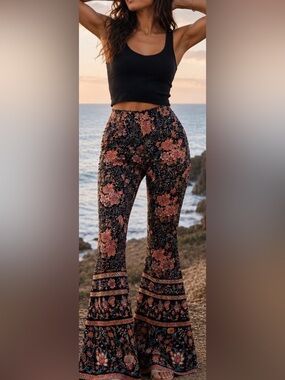New western !boho !yoga !SAFARI PRINT pants